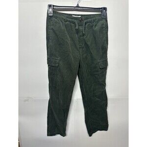 Abercrombie Kids Baggy Velvet Pants Boys 15/16 Regular Dark Green 28x26